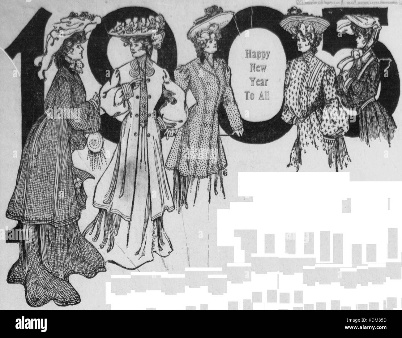 Onorevoli colleghe della moda del 1905 Foto Stock