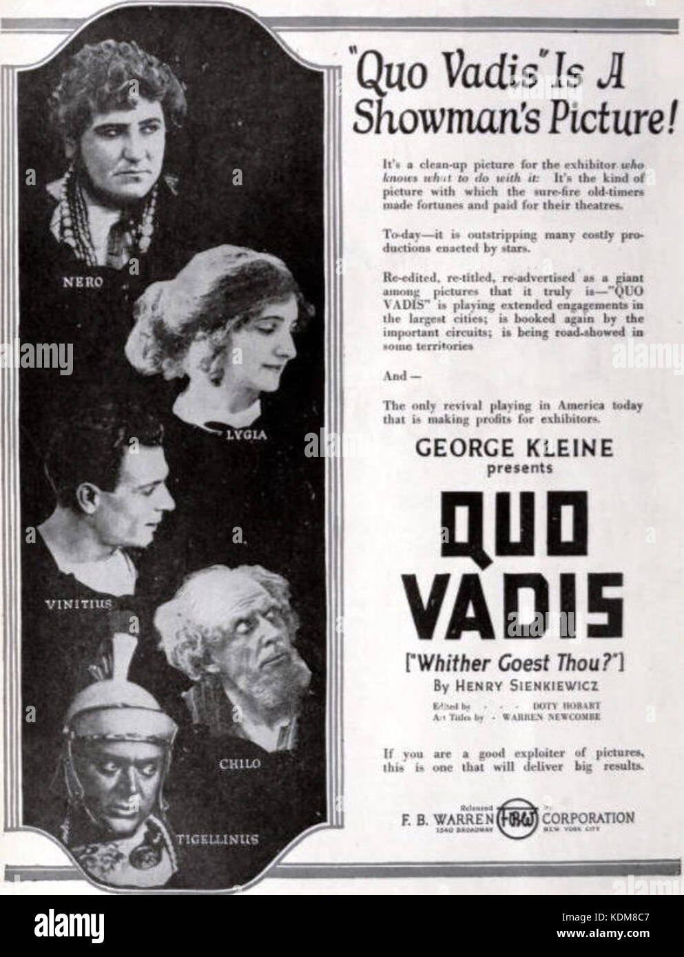Quo Vadis (1913) 8 Foto Stock