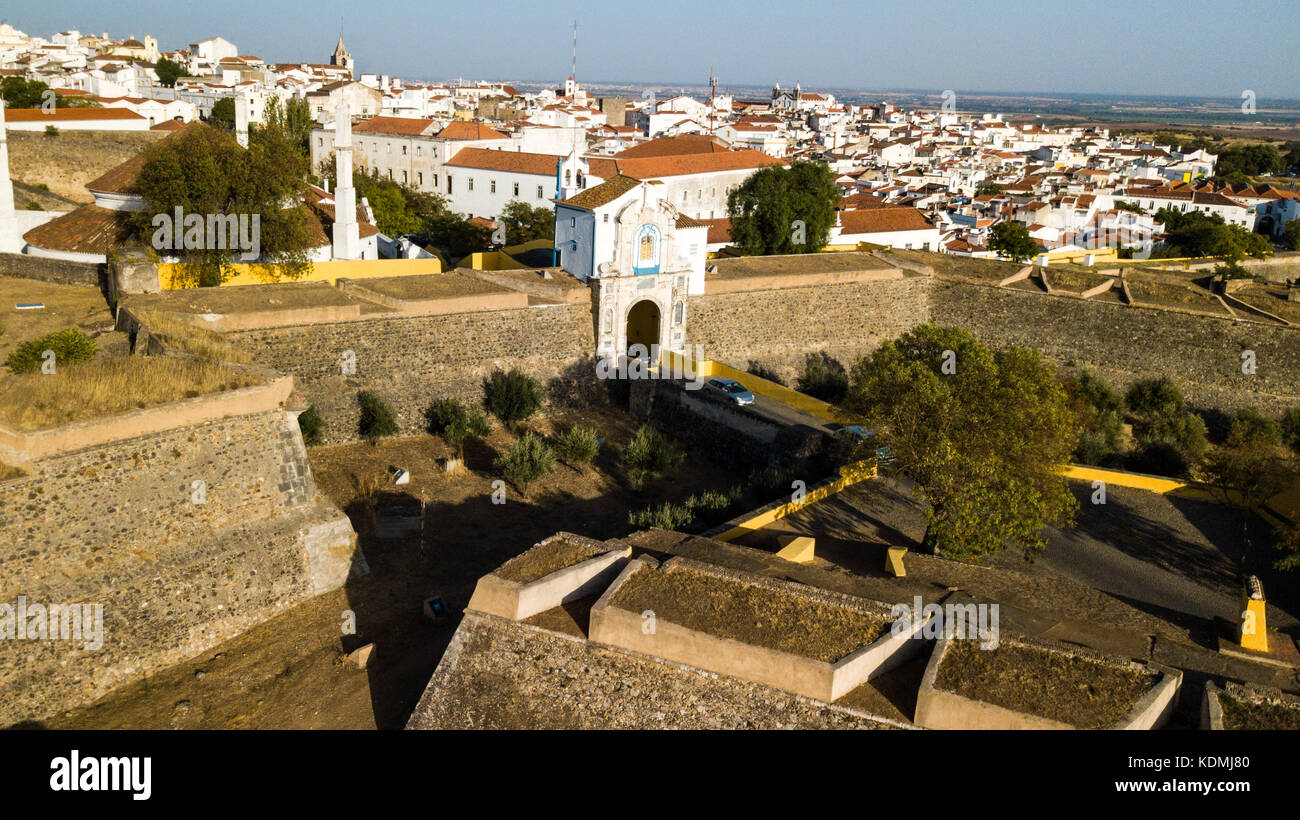 Il Gate Equina, Castello di Elvas, Alentejo, Portogallo Foto Stock