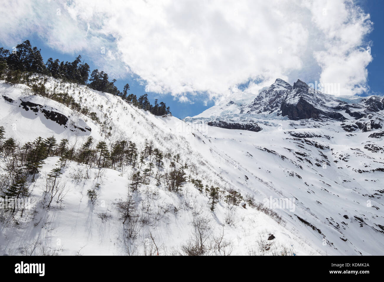 Montagna di neve Foto Stock