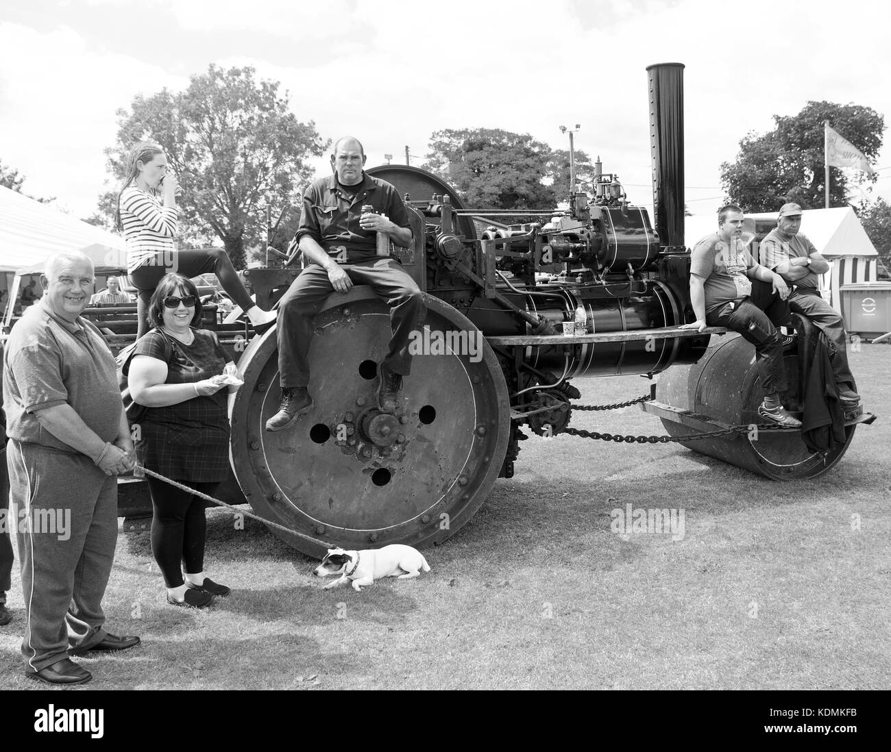 Armstrong Whitworth con trazione a vapore il motore e equipaggio Foto Stock