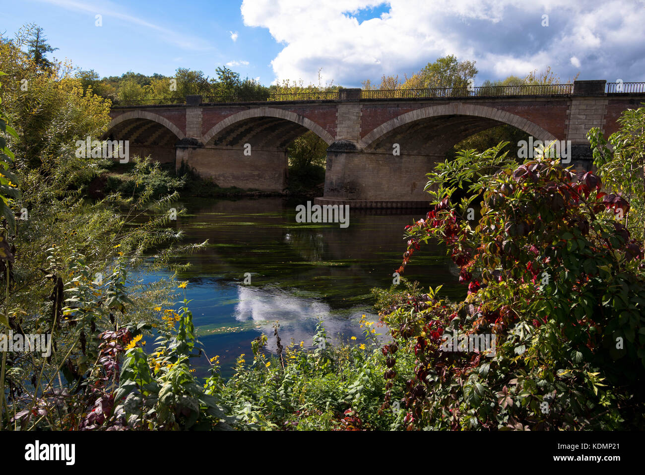 Il fiume vezere nel Perigord/Dordogne regione in Francia Foto Stock