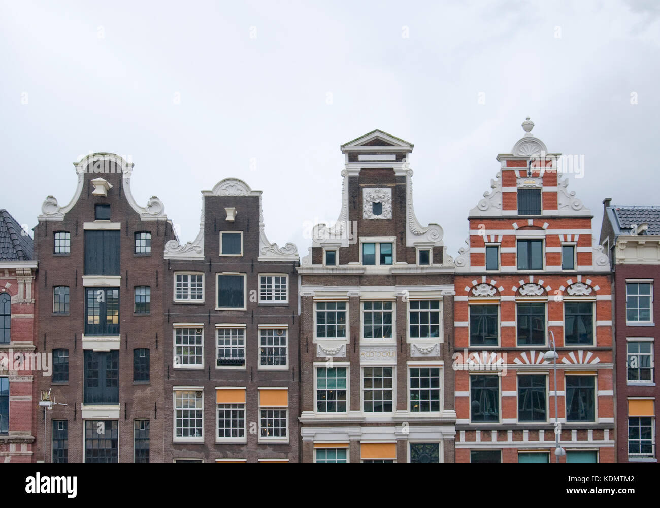 L'architettura residenziale di Amsterdam, Olanda Foto Stock