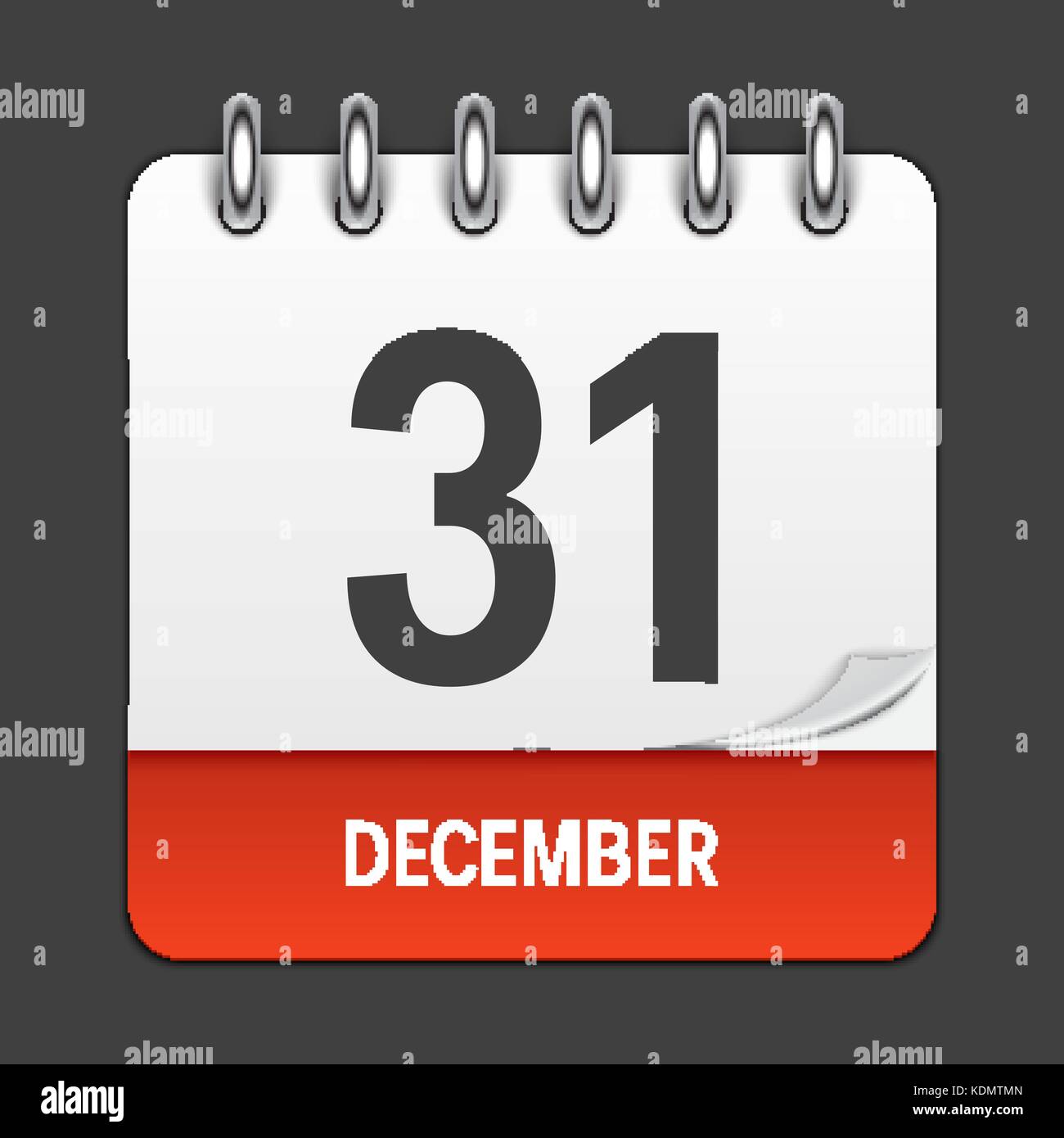 Dicembre 31 calendario daily icona. illustrazione vettoriale emblema. elemento di design per la decorazione dei documenti di office e applicazioni. Il logo del giorno, data, mese e vacanze Illustrazione Vettoriale