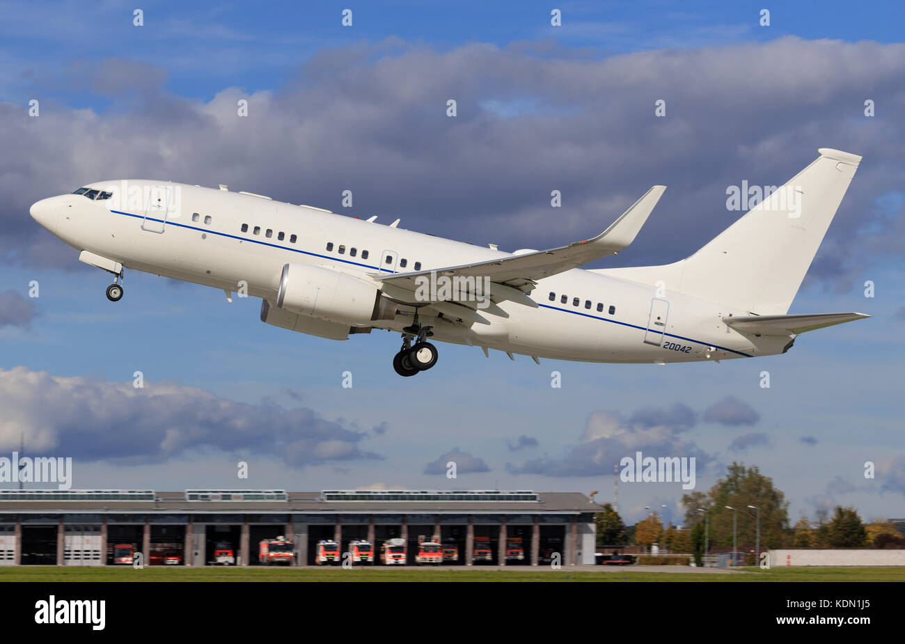 Stoccarda/Germania settembre 29, 2017: usaf boeing C-40 all'aeroporto di Stoccarda. Foto Stock