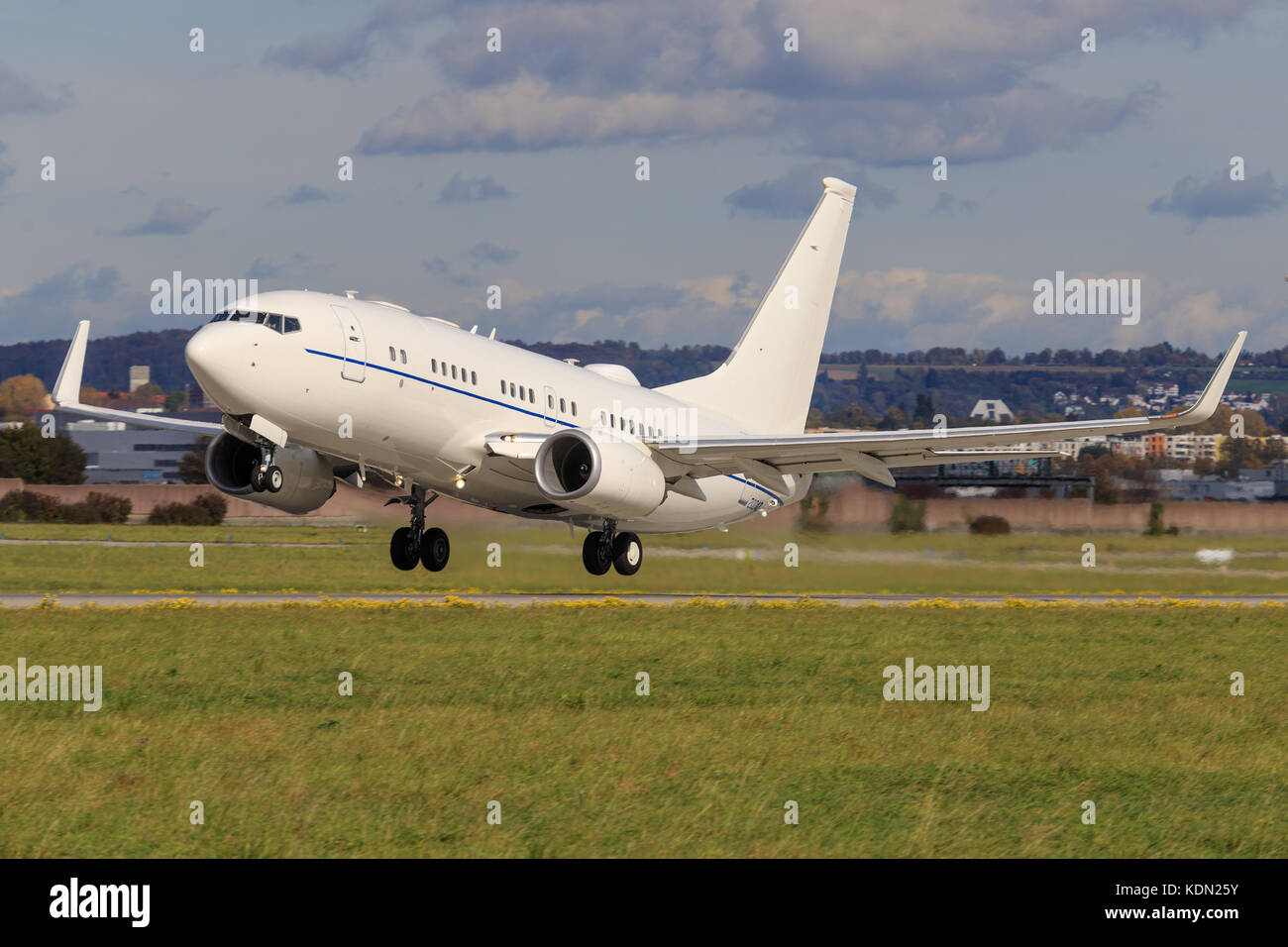 Stoccarda/Germania Settembre 29, 2017: Usaf Boeing C-40 all'Aeroporto di Stoccarda. Foto Stock