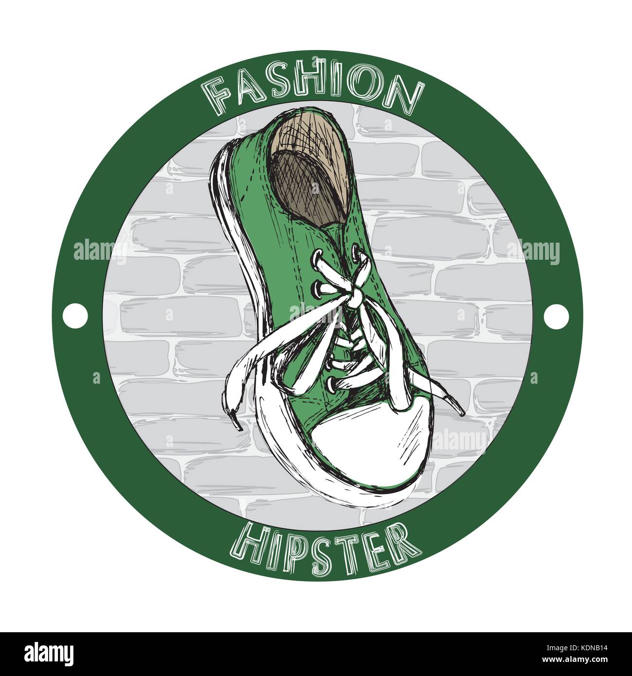 La moda hipster scarpe - sneakers. mano disegno vettoriale di logo o icona  Immagine e Vettoriale - Alamy