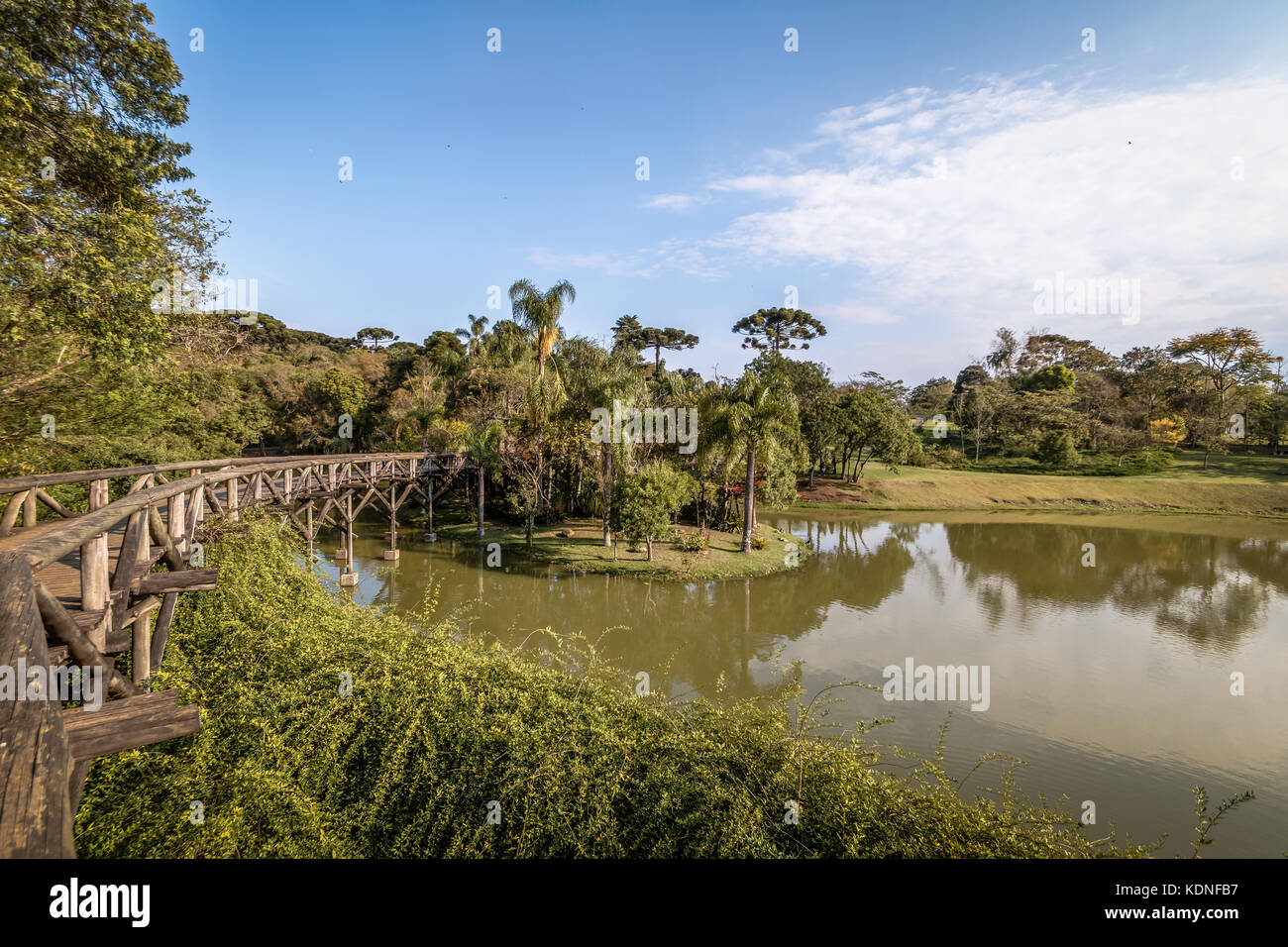 Lago a Curitiba giardino botanico - Curitiba, PARANA, brasile Foto Stock