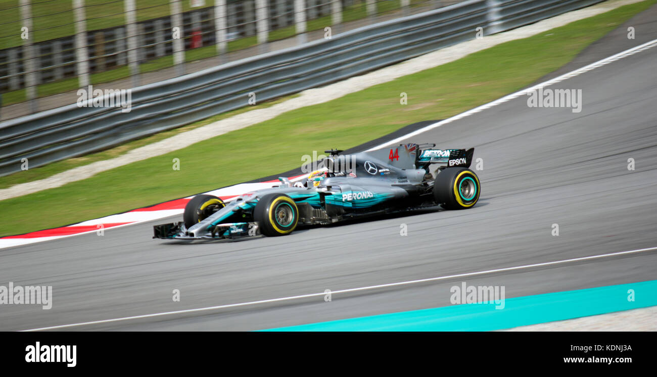 Petronas team di F1 al Sepang International Circuit Foto Stock