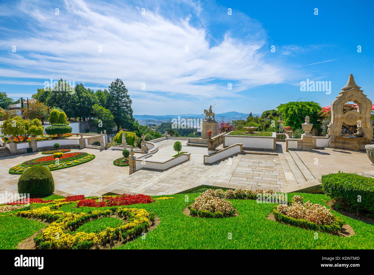 Braga cityscape antenna Foto Stock