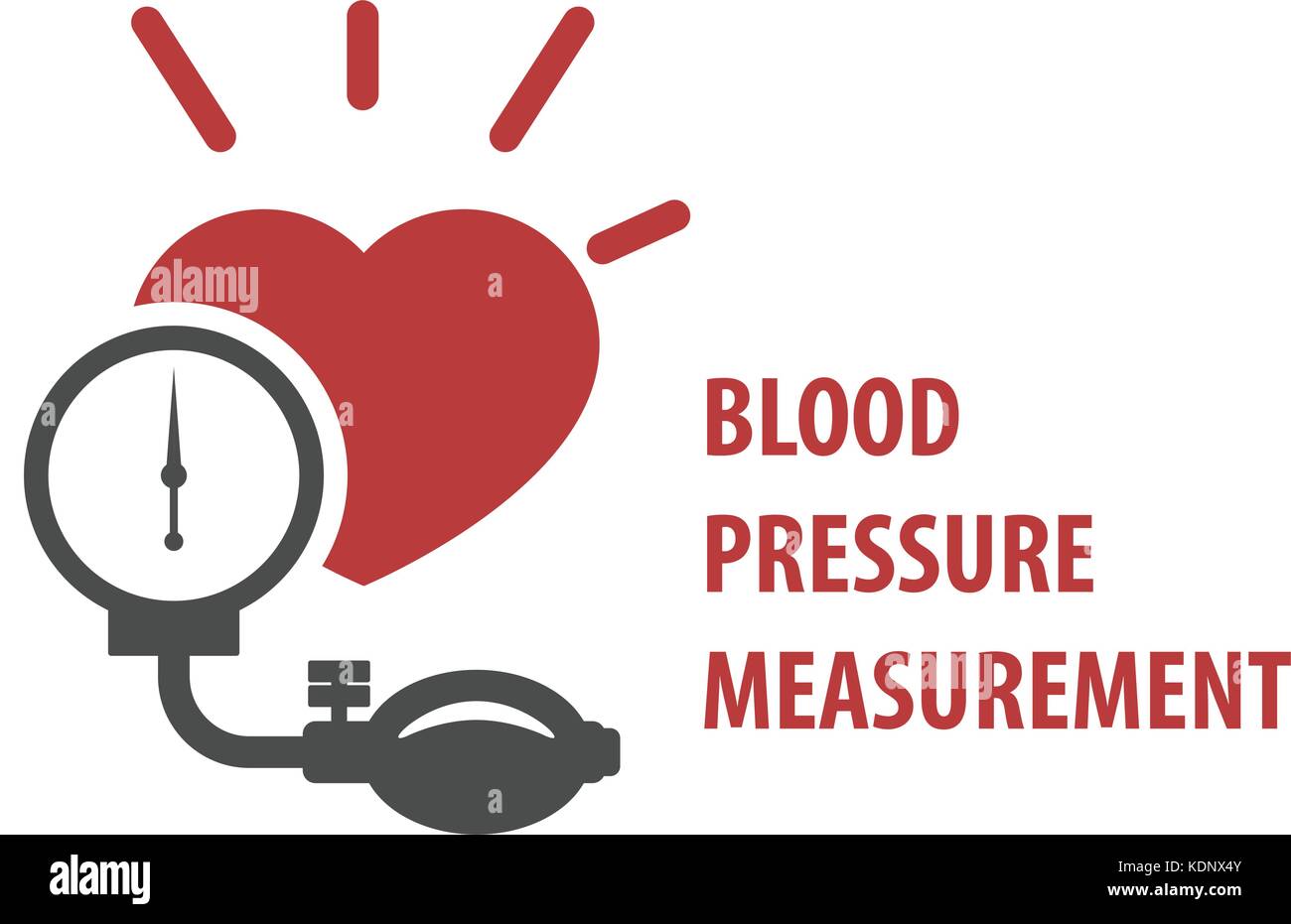 La misurazione della pressione sanguigna icona - sfigmomanometro Illustrazione Vettoriale