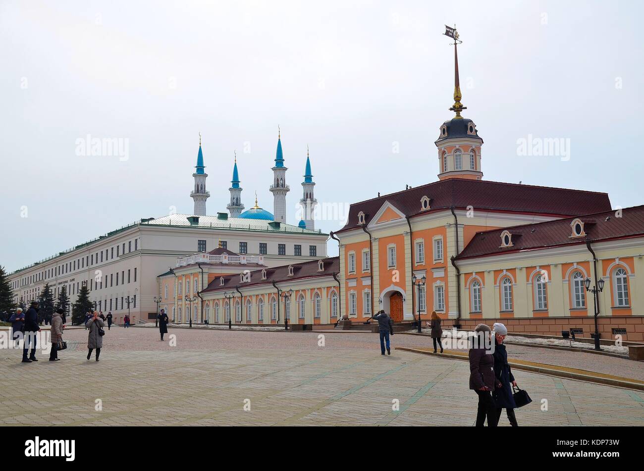 Die Kul-Sharif-Moschee im Kreml von Kazan (Kasan), il Tatarstan, Russland Foto Stock