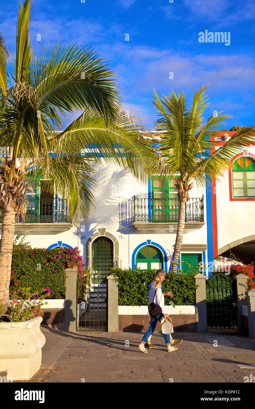 Puerto de Mogan, Gran Canaria Isole Canarie Spagna, Oceano Atlantico, Europa Foto Stock