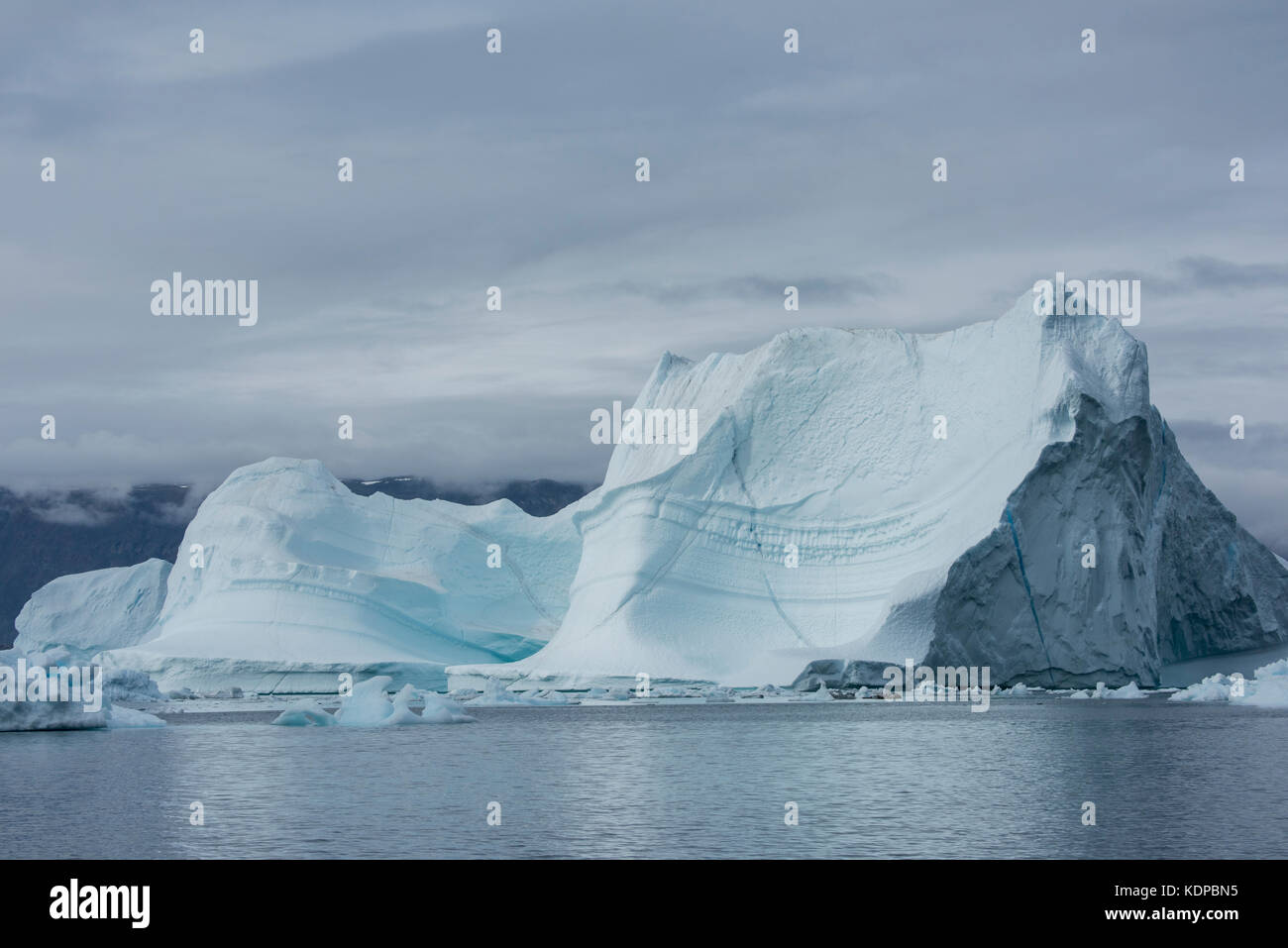 Groenlandia, Scoresbysund Aka Scoresby Sund, Isola Rossa Aka Rode O. Iceberg Alley. 70Â°27'04' N 28Â°04'33' W Foto Stock