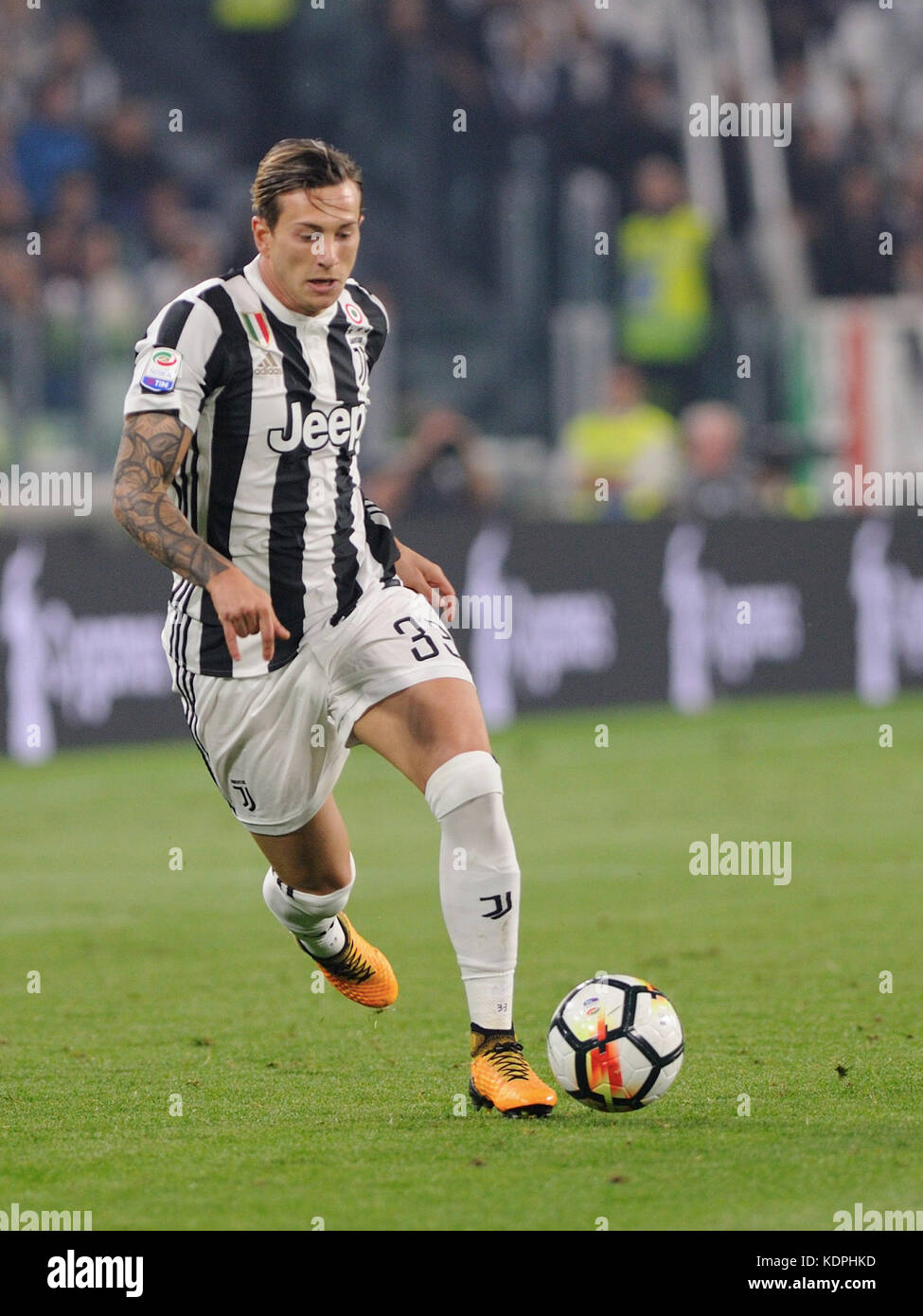 Torino, Italia. 14 ottobre, 2017. ottobre 14, 2017 a Torino - Allianz stadium soccer match JUVENTUS F.C. vs s.s. lazio in immagine: federico bernardeschi credito: cronos/alamy live news Foto Stock