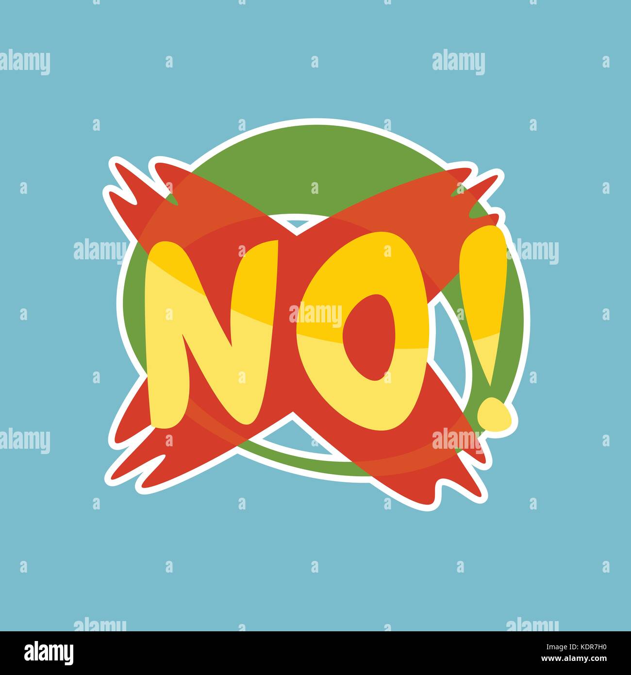 Nessun adesivo social media messaggio di rete design badge Illustrazione Vettoriale