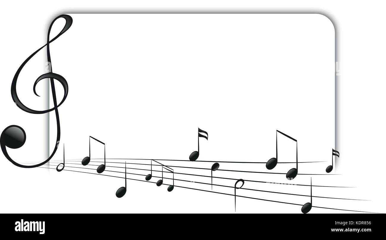 Modello di sfondo con note musicali illustrazione Illustrazione Vettoriale