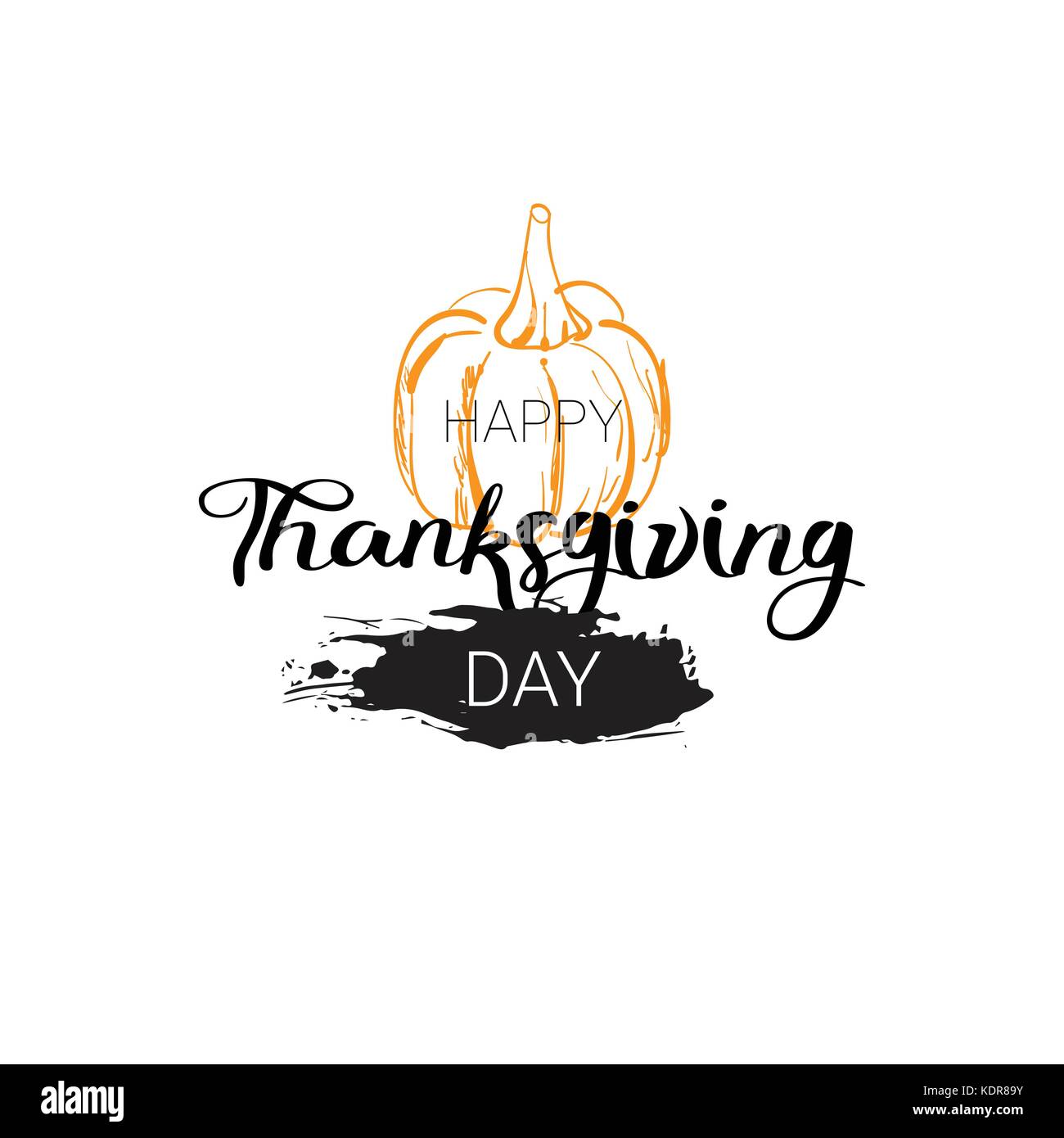 Felice giorno del ringraziamento logo tradizionale autunno harvest holiday greeting card Illustrazione Vettoriale