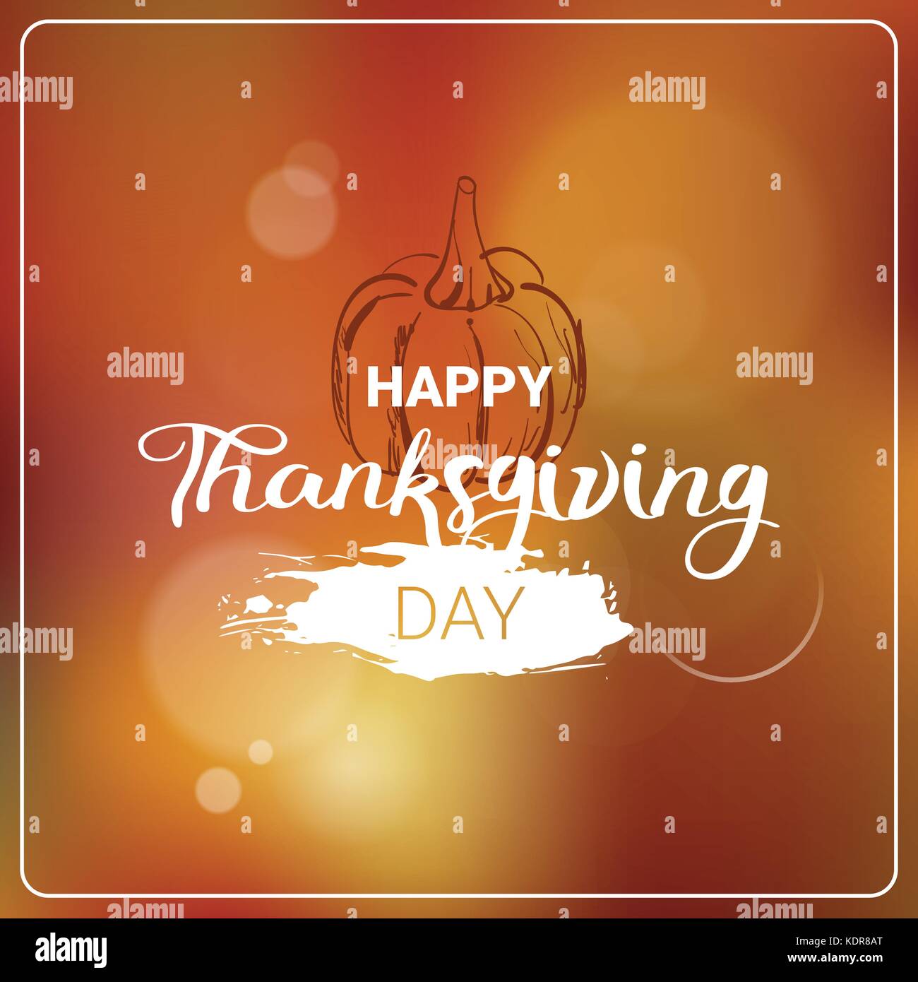 Felice giorno del ringraziamento logo tradizionale autunno harvest holiday greeting card Illustrazione Vettoriale