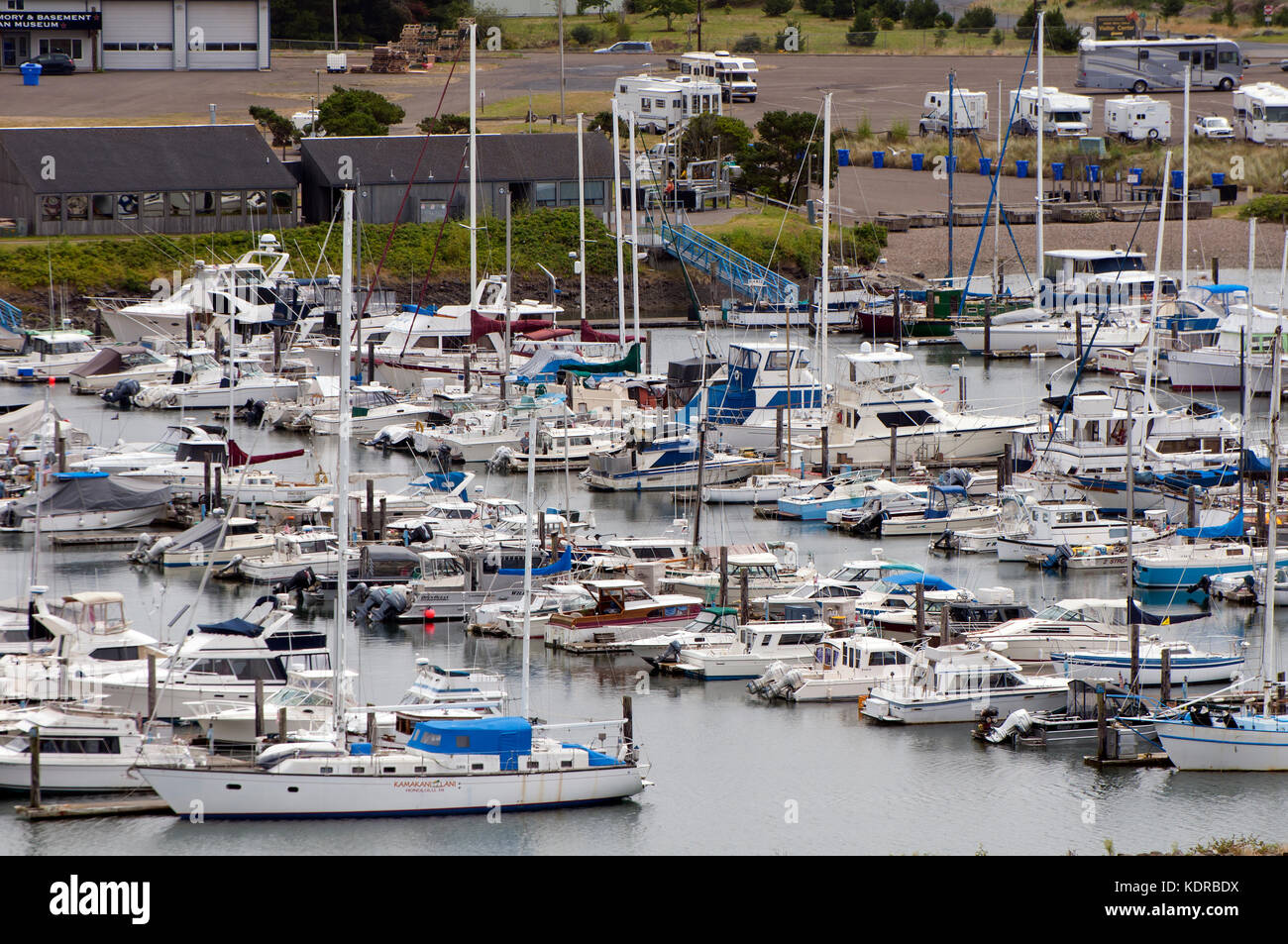 Newport Oregon, Marina Foto Stock