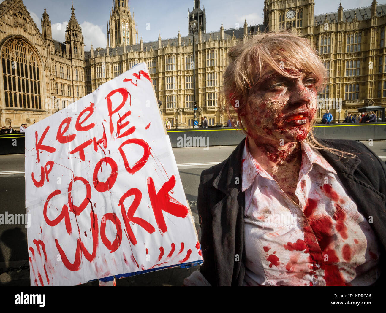 La protesta contro la Monsanto Company da OGM attivisti ambientali in Londra, Regno Unito Foto Stock