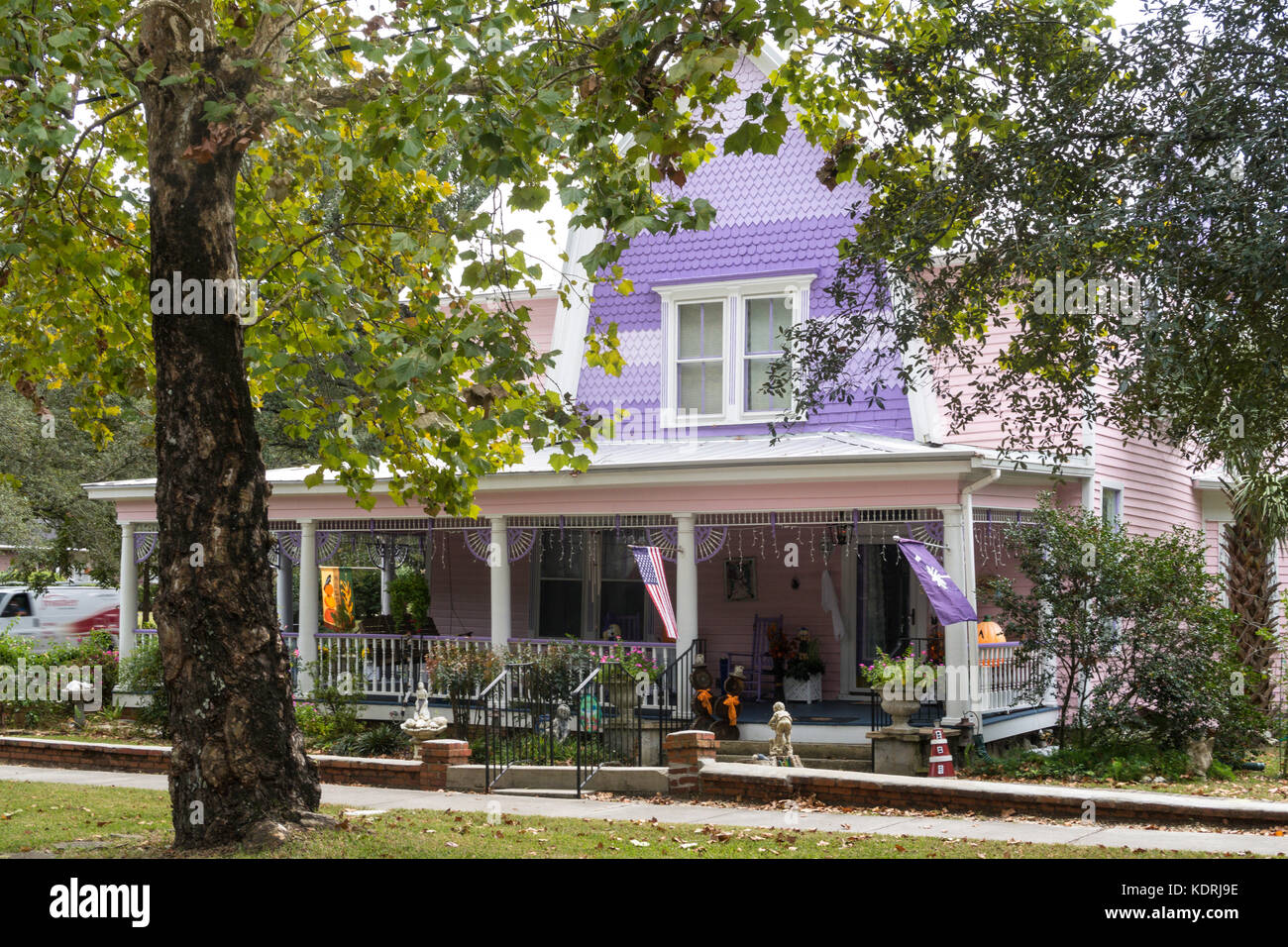 Casa decorativa a Georgetown, Carolina del Sud, Stati Uniti Foto Stock