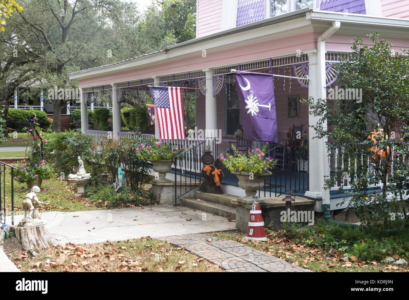 Casa decorativa a Georgetown, Carolina del Sud, Stati Uniti Foto Stock