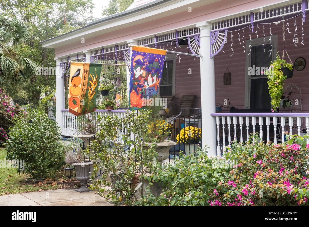 Casa decorativa a Georgetown, Carolina del Sud, Stati Uniti Foto Stock