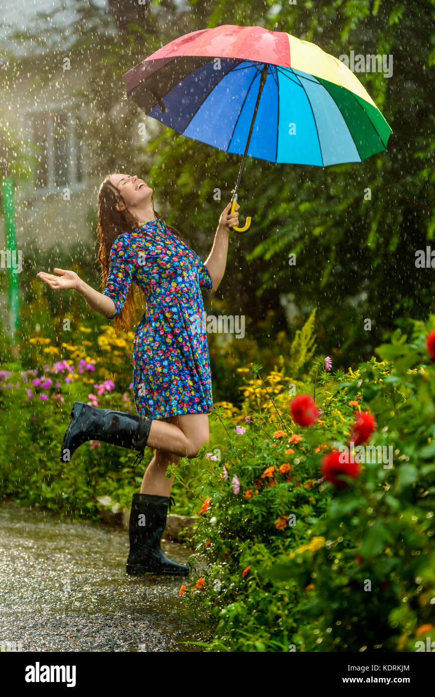 pioggia d'estate Foto Stock