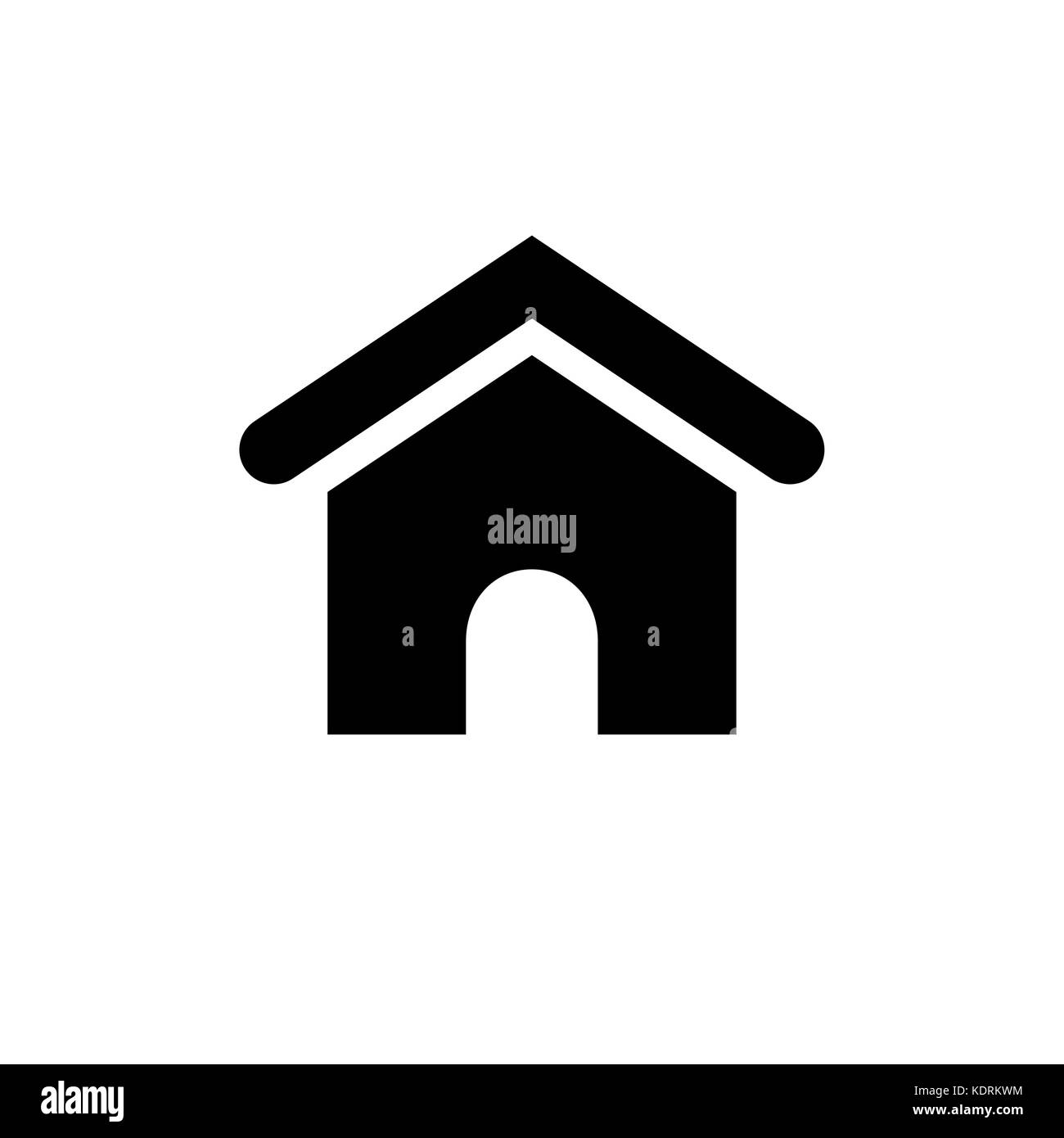 Icona home, piatto vettore grafico su sfondo isolato. Illustrazione Vettoriale