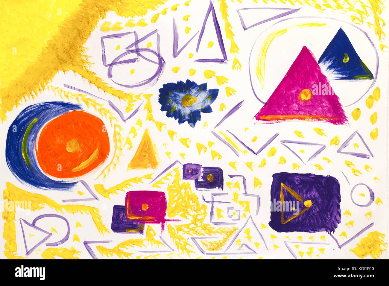 L'arte astratta sfondo. Frammento di opere d'arte. macchie di vernice. pennellate di vernice. arte moderna arte contemporanea. Foto Stock