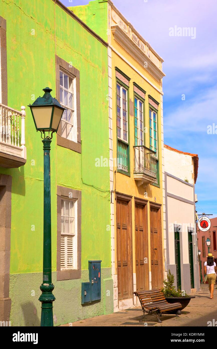 Tradizionale Street, San Juan, Telde, Gran Canaria Isole Canarie Spagna, Oceano Atlantico, Europa Foto Stock