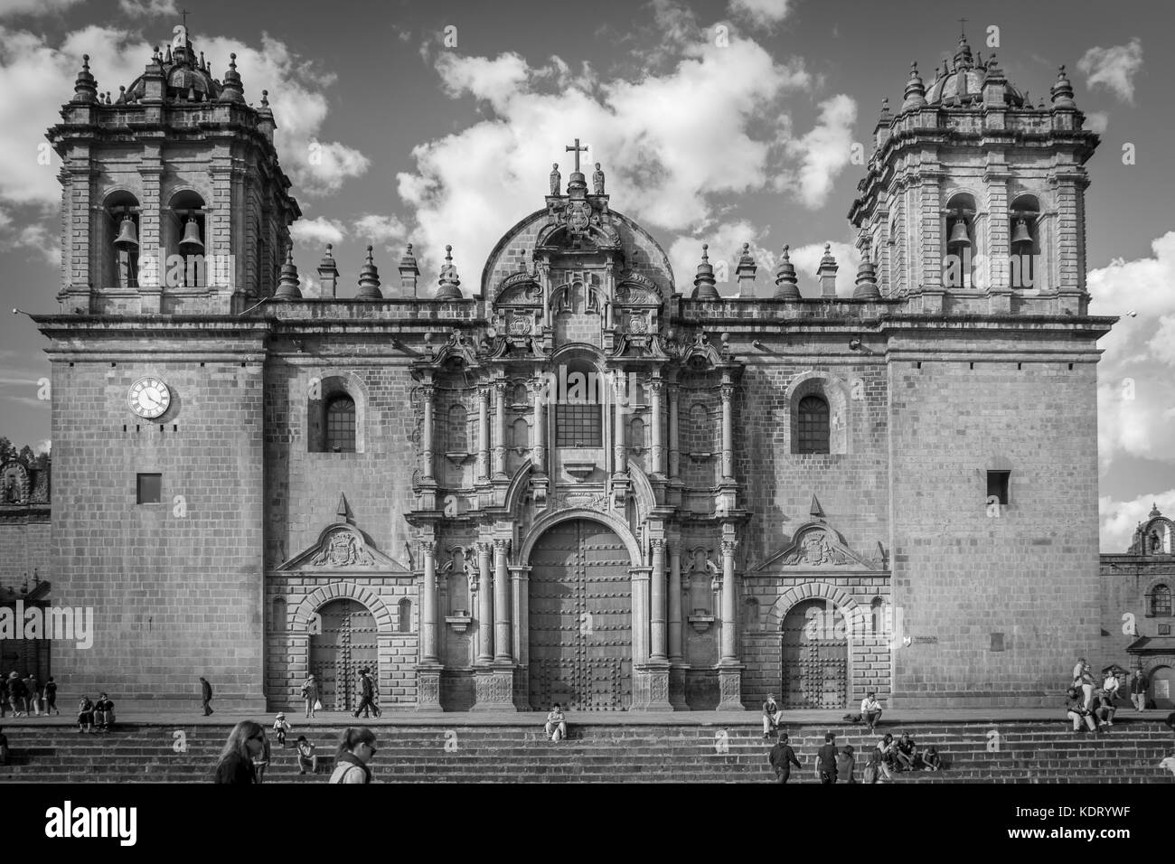 Vecchia chiesa Plaza Cuzco, Perù Foto Stock