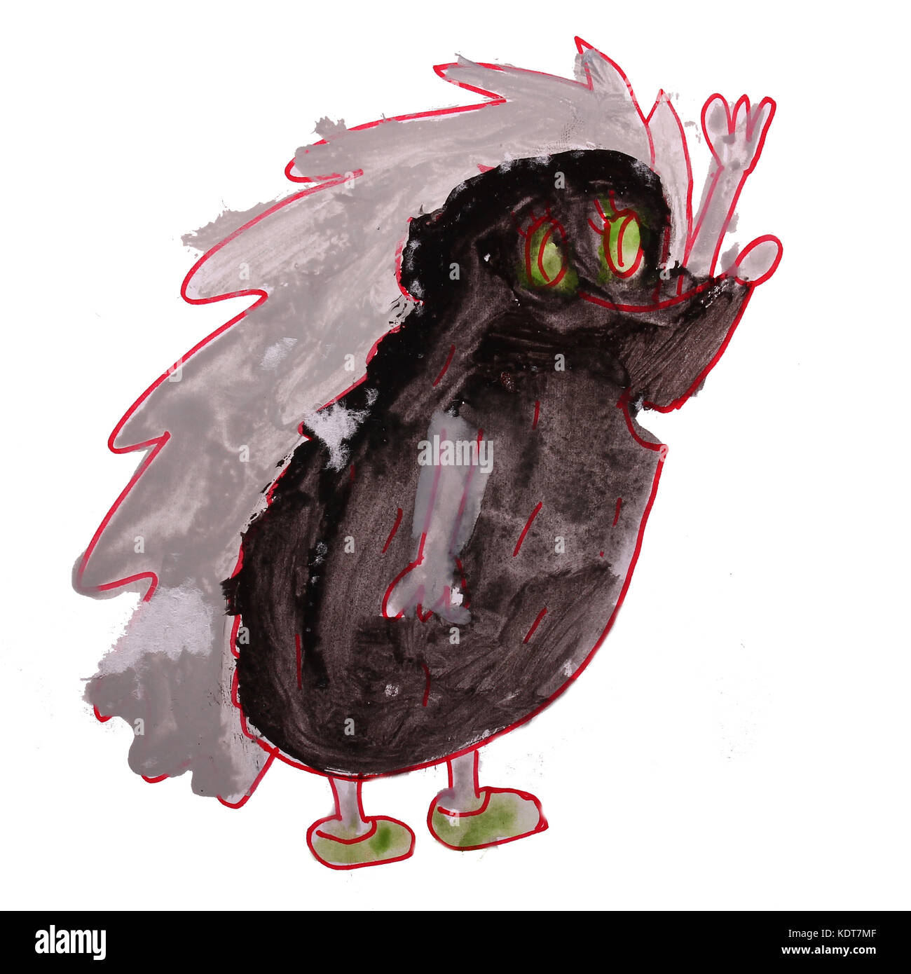 Disegno di hedgehog acquerello isolati su sfondo bianco Foto Stock