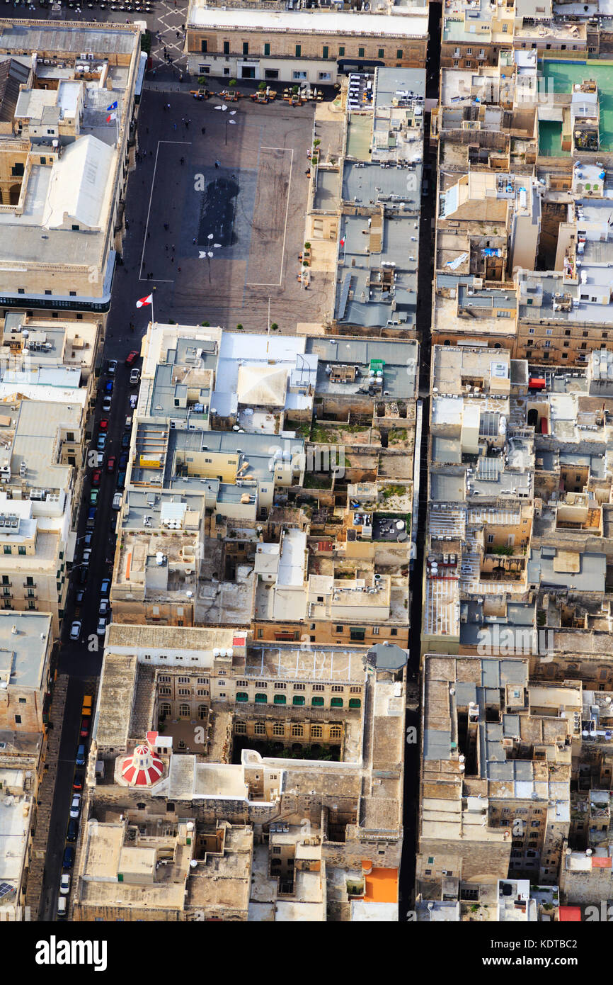 Veduta aerea Floriana, Valletta, Malta Foto Stock