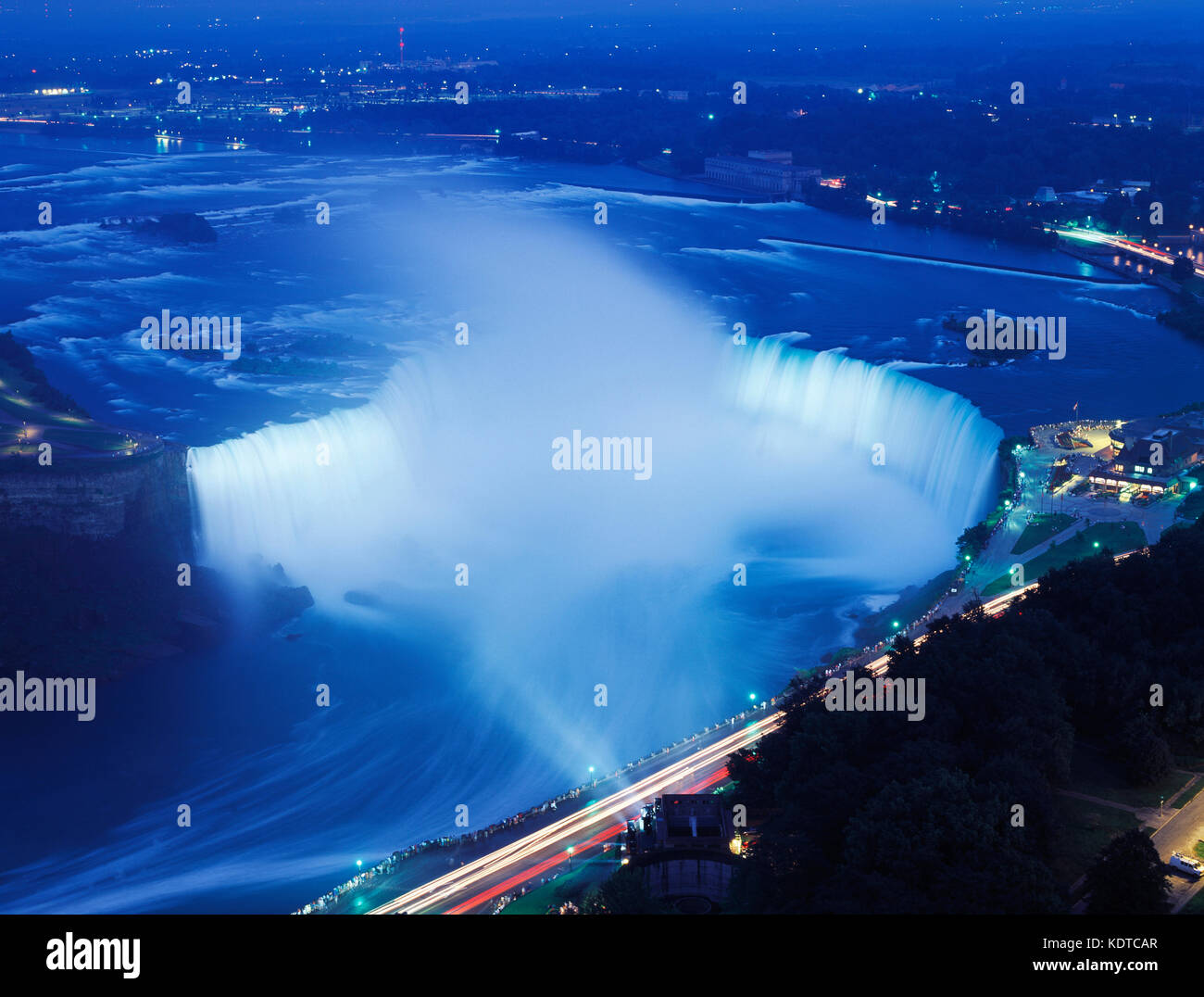 Cascate del Niagara di notte, Ontario, Canada Foto Stock