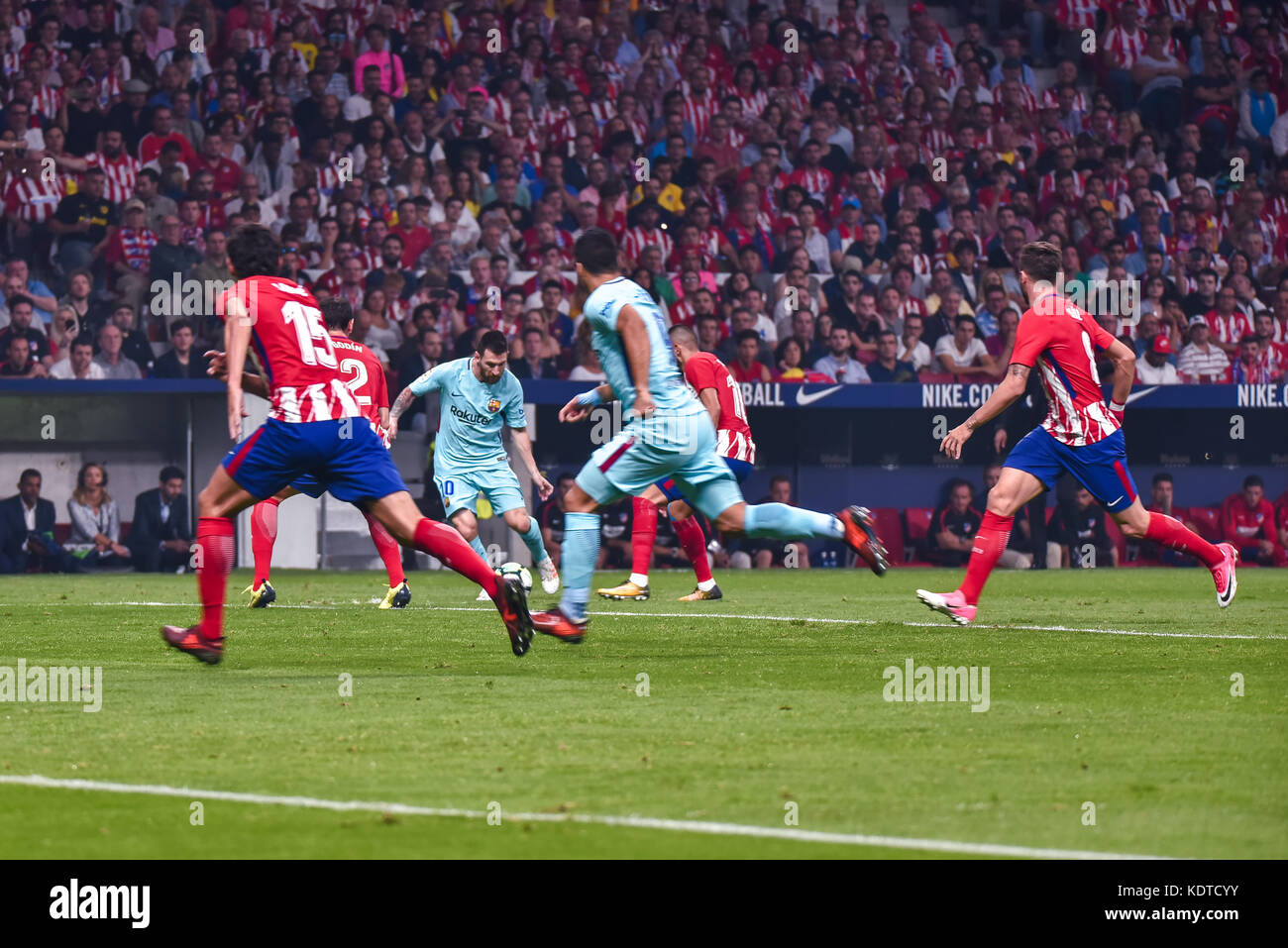 Il mach di calcio festeggia a Madrid, in spagna, nello stadio wanda metropolitano tra Atletico de Madrid e F.C. Barcellona con finale 1-1 Foto Stock