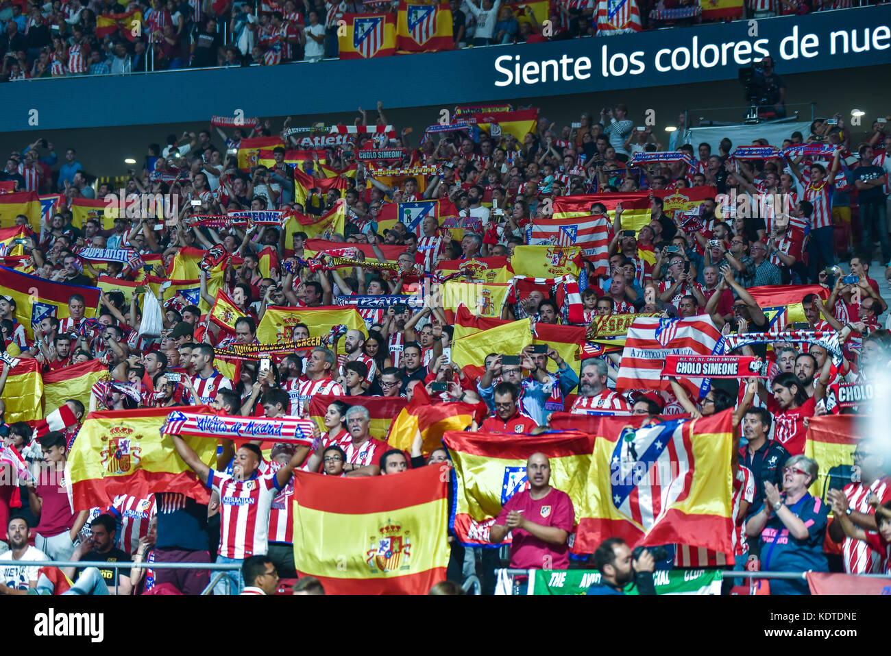 Il mach di calcio festeggia a Madrid, in spagna, nello stadio wanda metropolitano tra Atletico de Madrid e F.C. Barcellona con finale 1-1 Foto Stock