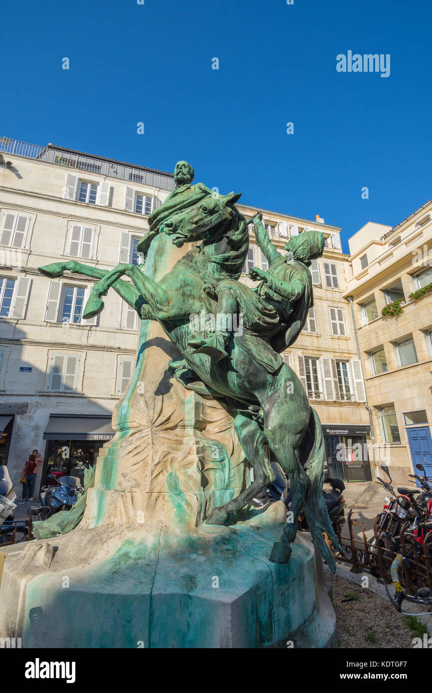 Statua di Eugène Fromentin (artista), la Rochelle, Francia. Foto Stock