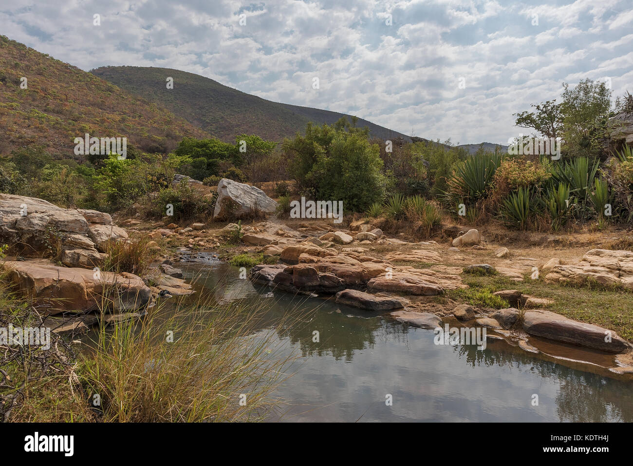 Cascate del leba mountain range. lubango. Foto Stock