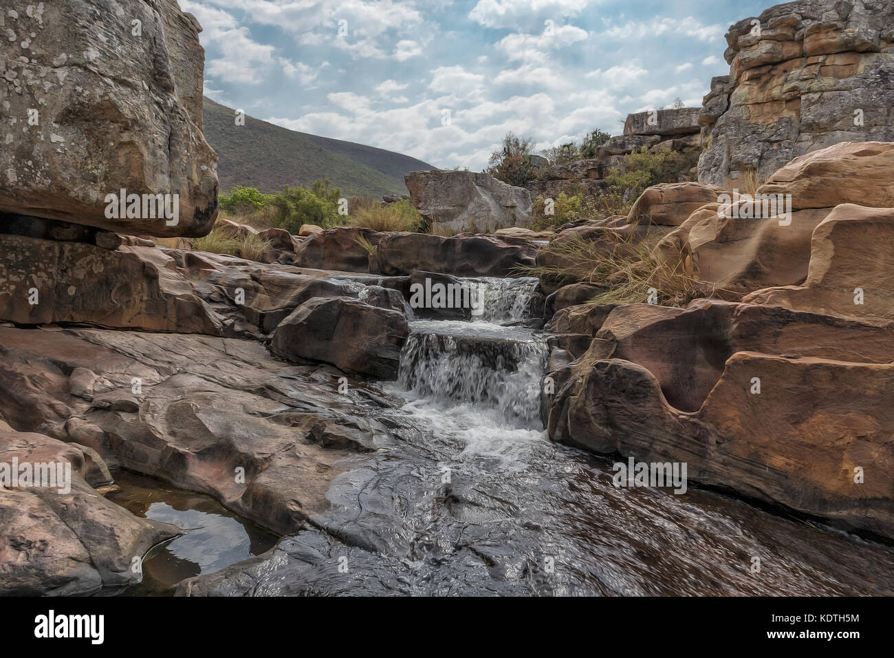 Cascate del leba mountain range. lubango. Foto Stock