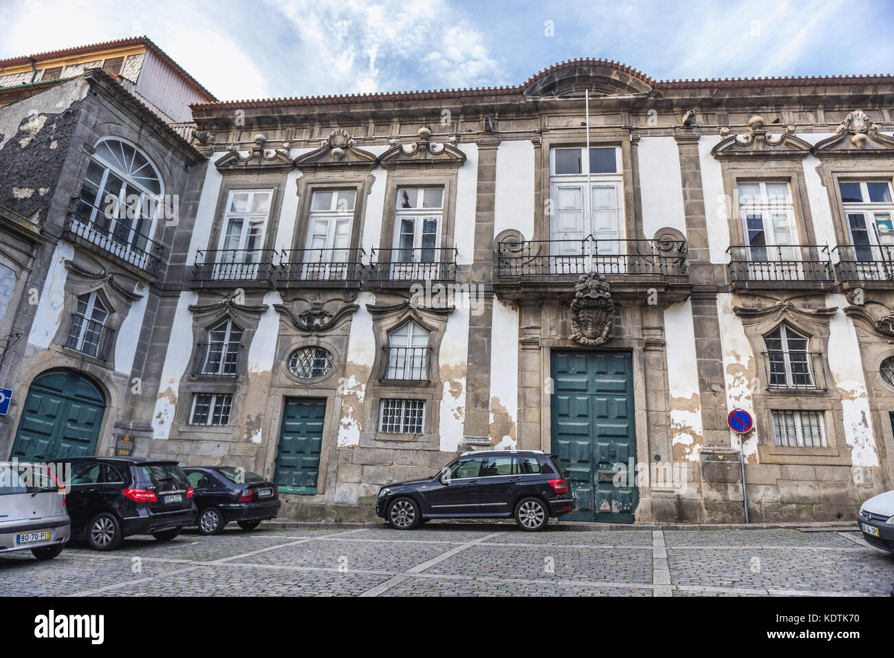 Palazzo del XVIII secolo di Sao Joao Novo nella città di Porto sulla Penisola Iberica, la seconda più grande città in Portogallo Foto Stock