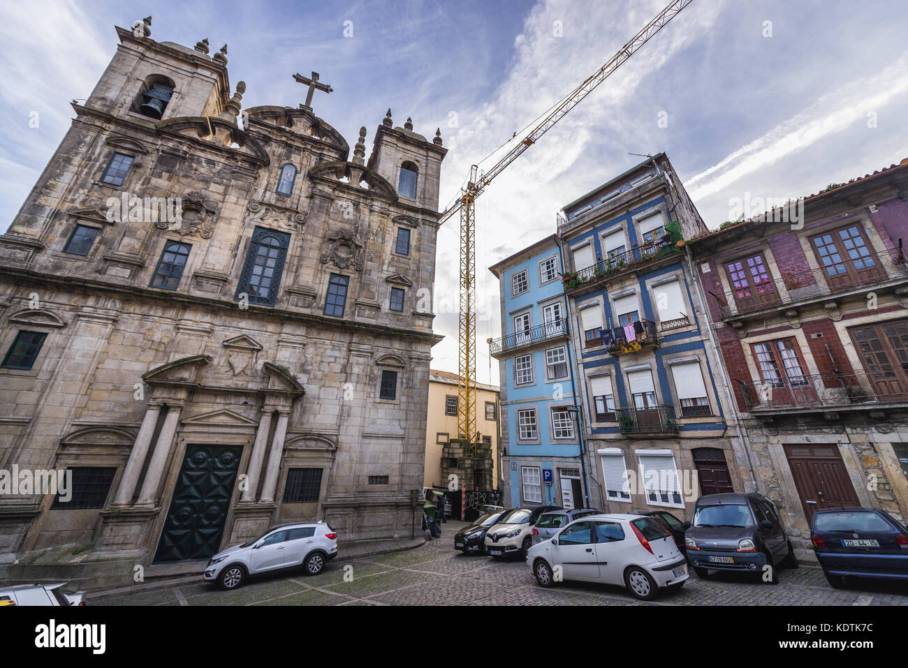 Xvii secolo la facciata della chiesa del convento di Sao Joao Novo nella città di Porto sulla Penisola Iberica, la seconda più grande città in Portogallo Foto Stock