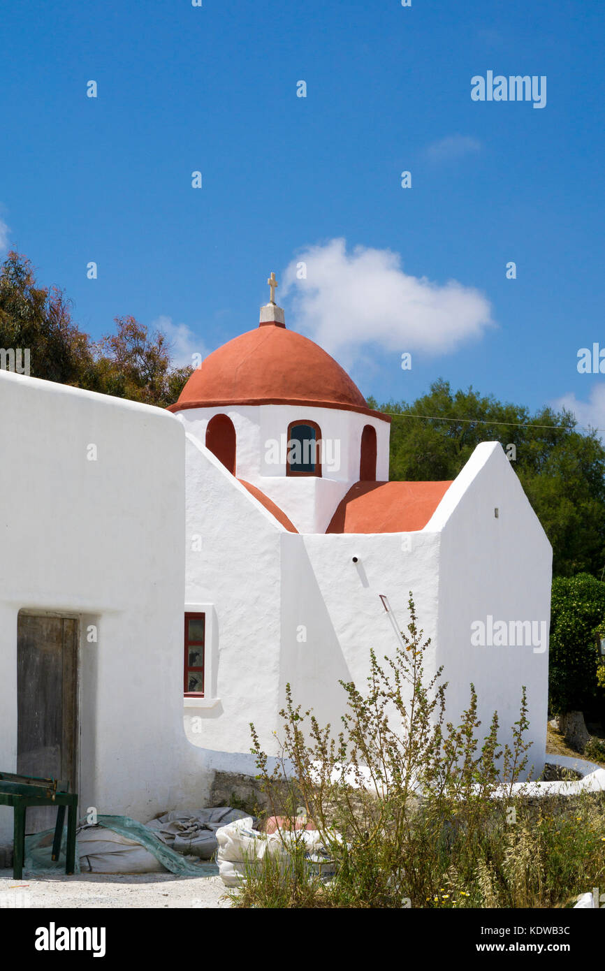 Panagia tourliani monastero Ano Mera, Mykonos, Cicladi, Egeo, Grecia, Europa Foto Stock