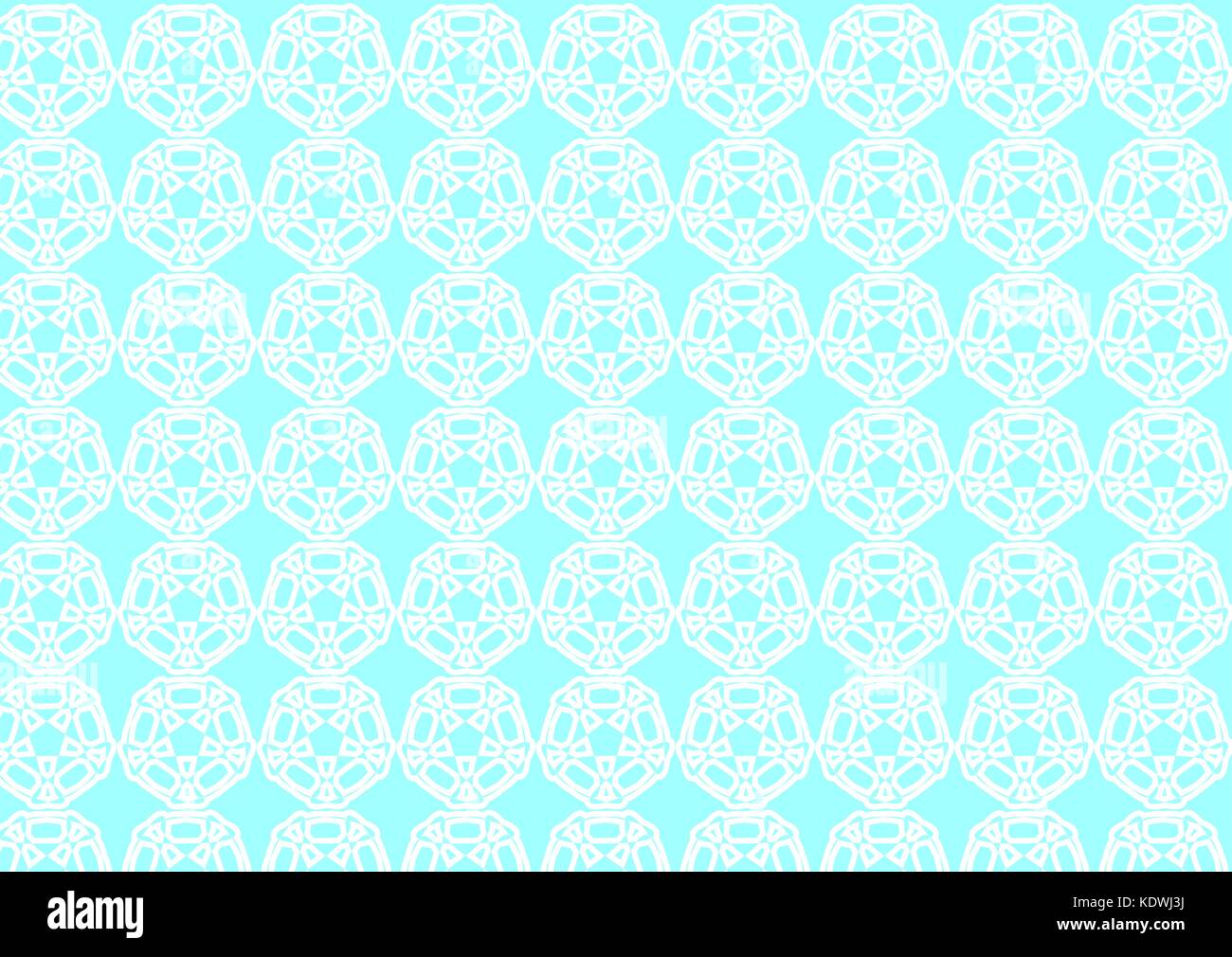 Di piccole dimensioni e di colore bianco piastrellate snowflake pattern sfondo blu Illustrazione Vettoriale