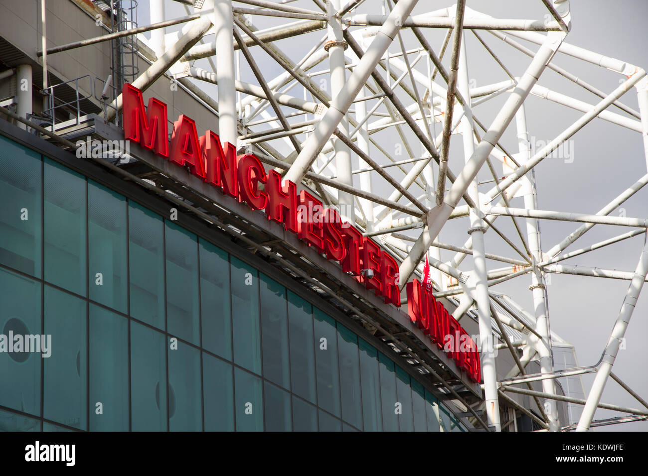 Old Trafford Football Stadium. Casa del Manchester United Football Club Foto Stock