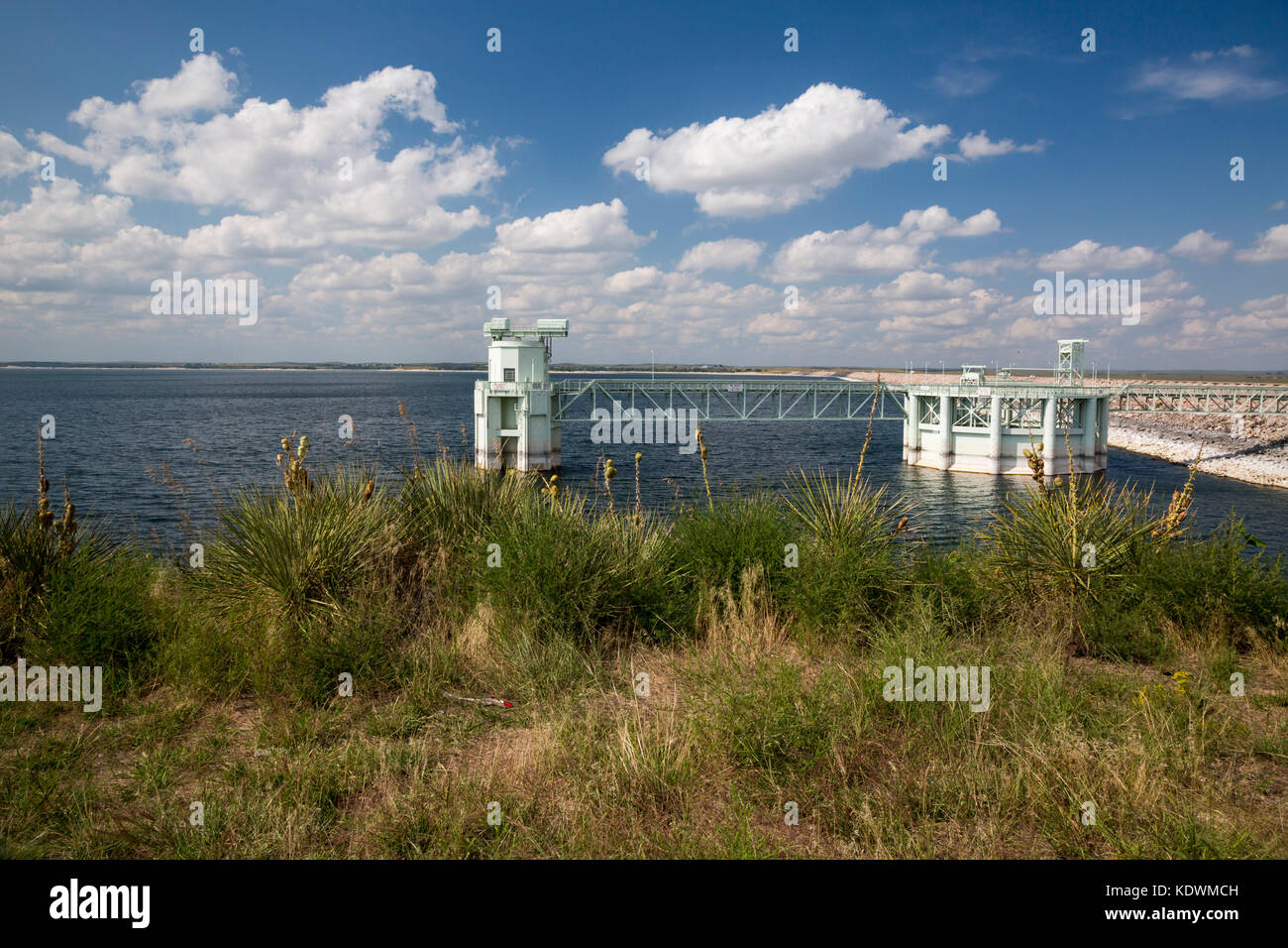 Ogallala, Nebraska - lago mcconaughy, un serbatoio sulla North Platte river. Fu costruita tra il 1936 e il 1941 per la central nebraska public Foto Stock