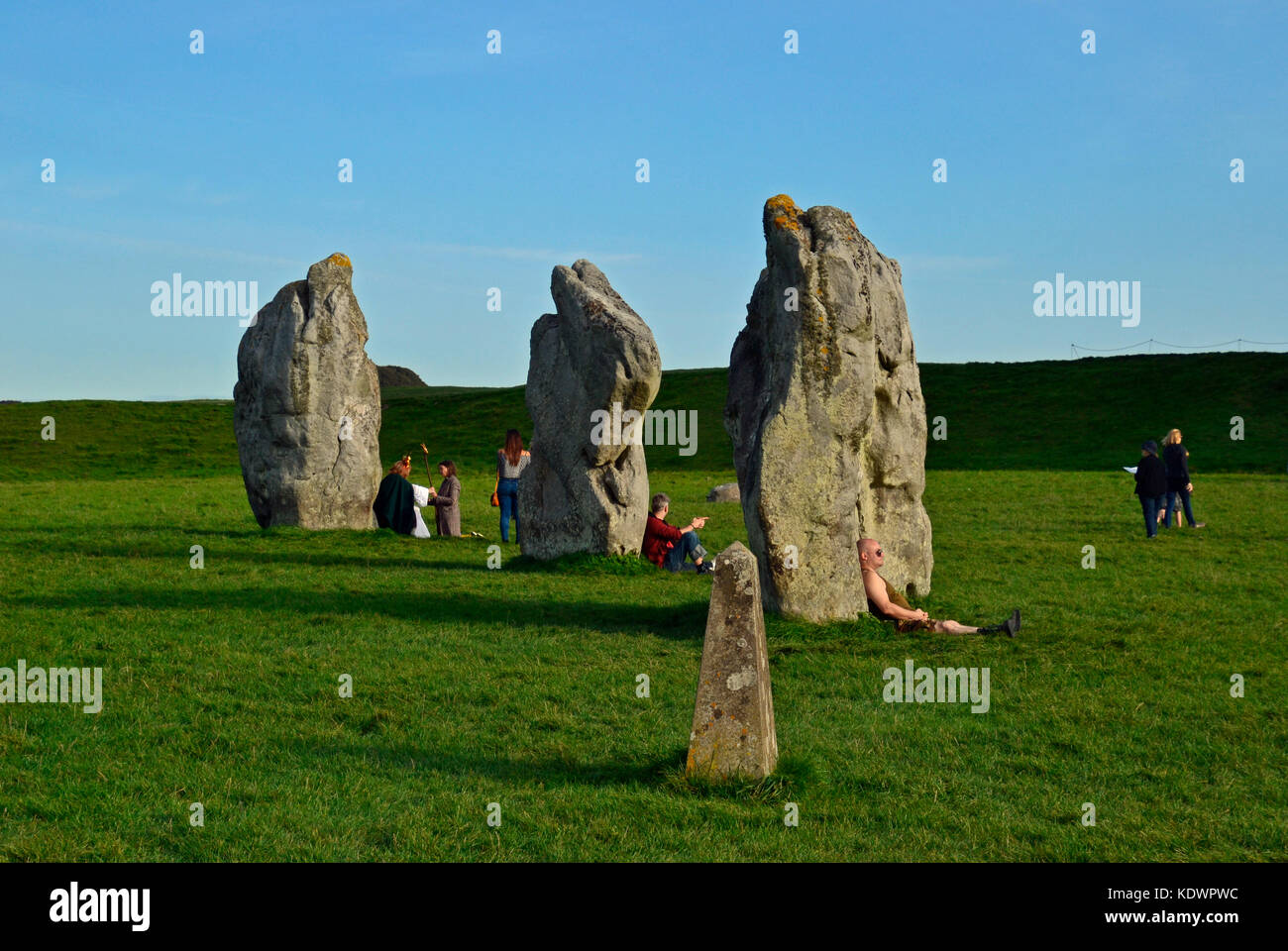 Henge Avebury Stone Circle, Wiltshire Foto Stock