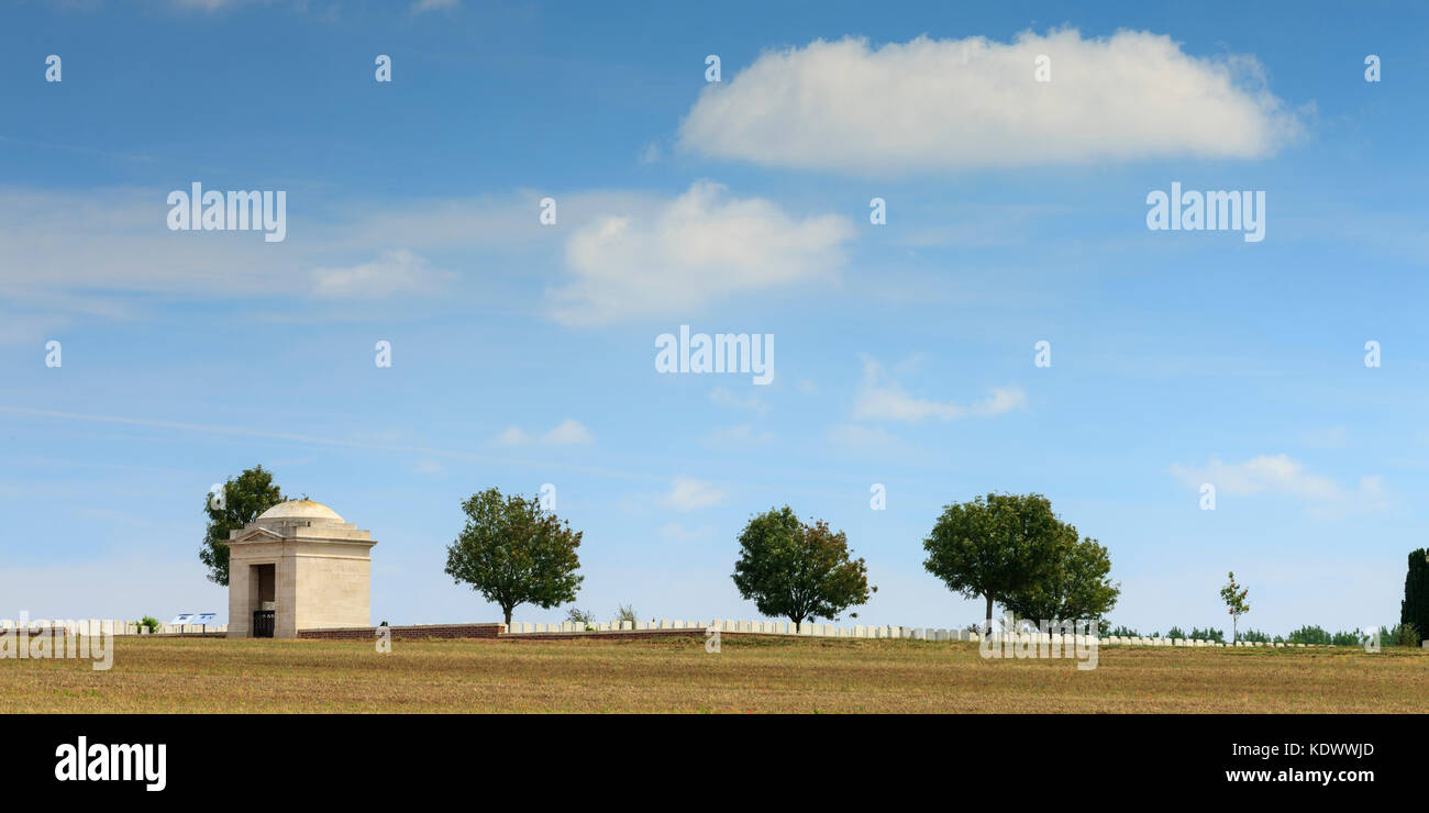 Mulino strada Cimitero Thiepval Albert Peronne Somme Hauts-de-France Francia Foto Stock
