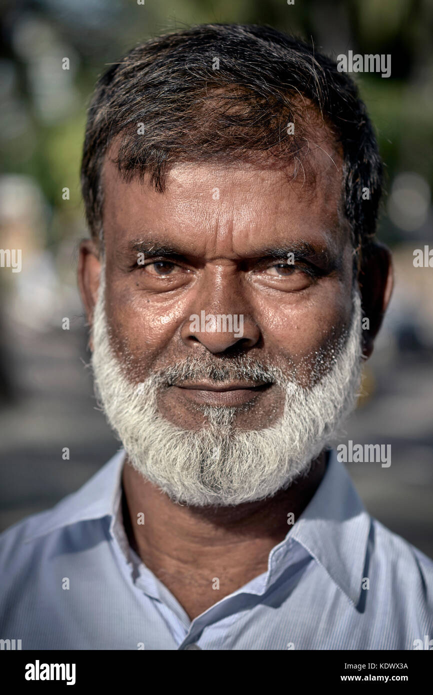 Ritratto asiatico uomo. Barba, barbuto Foto Stock